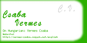 csaba vermes business card